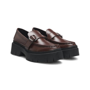 HUGO BOSS buckled strap Loafers Women 50548196 - DRKBRN - Dark-Brown / 36
