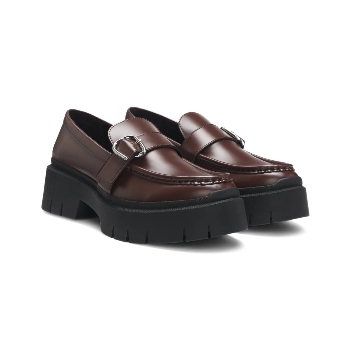 HUGO BOSS buckled strap Loafers Women 50548196 - DRKBRN - Dark-Brown / 36