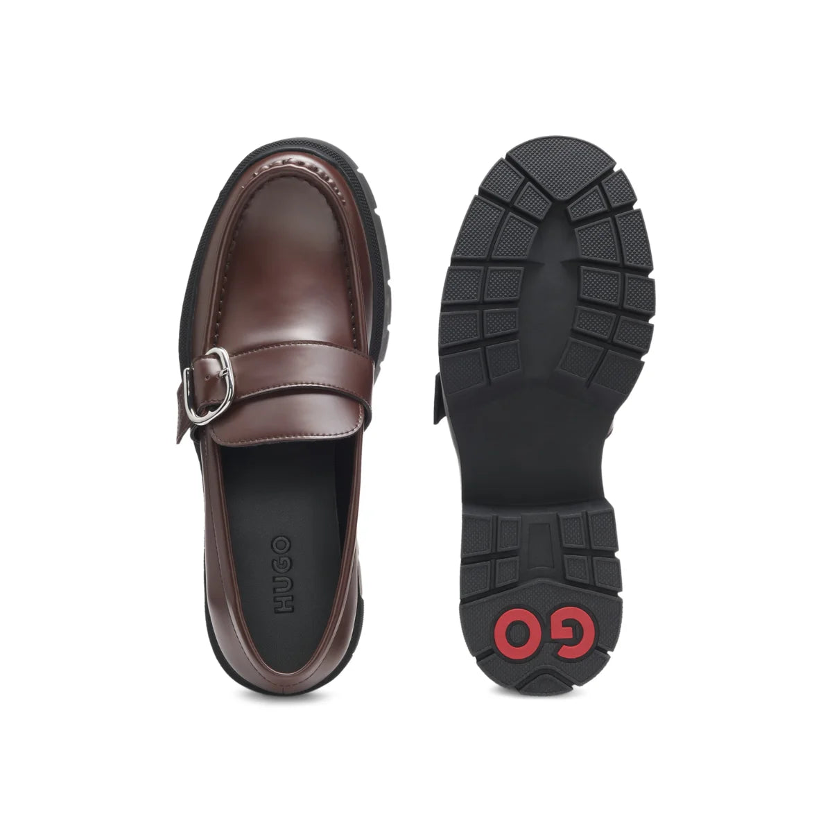 HUGO BOSS buckled strap Loafers Women 50548196 - DRKBRN
