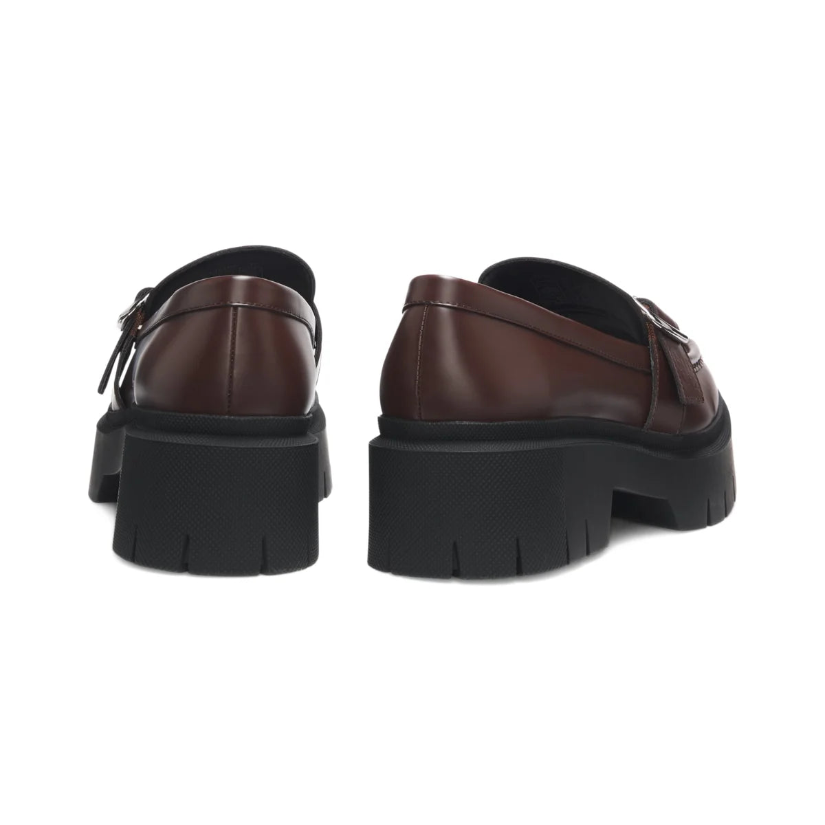 HUGO BOSS buckled strap Loafers Women 50548196 - DRKBRN
