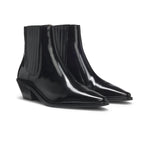 HUGO BOSS Cuban-heel ankle leather boots Women 50548781 - BLK - Black / 36