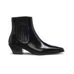 HUGO BOSS Cuban-heel ankle leather boots Women 50548781 - BLK
