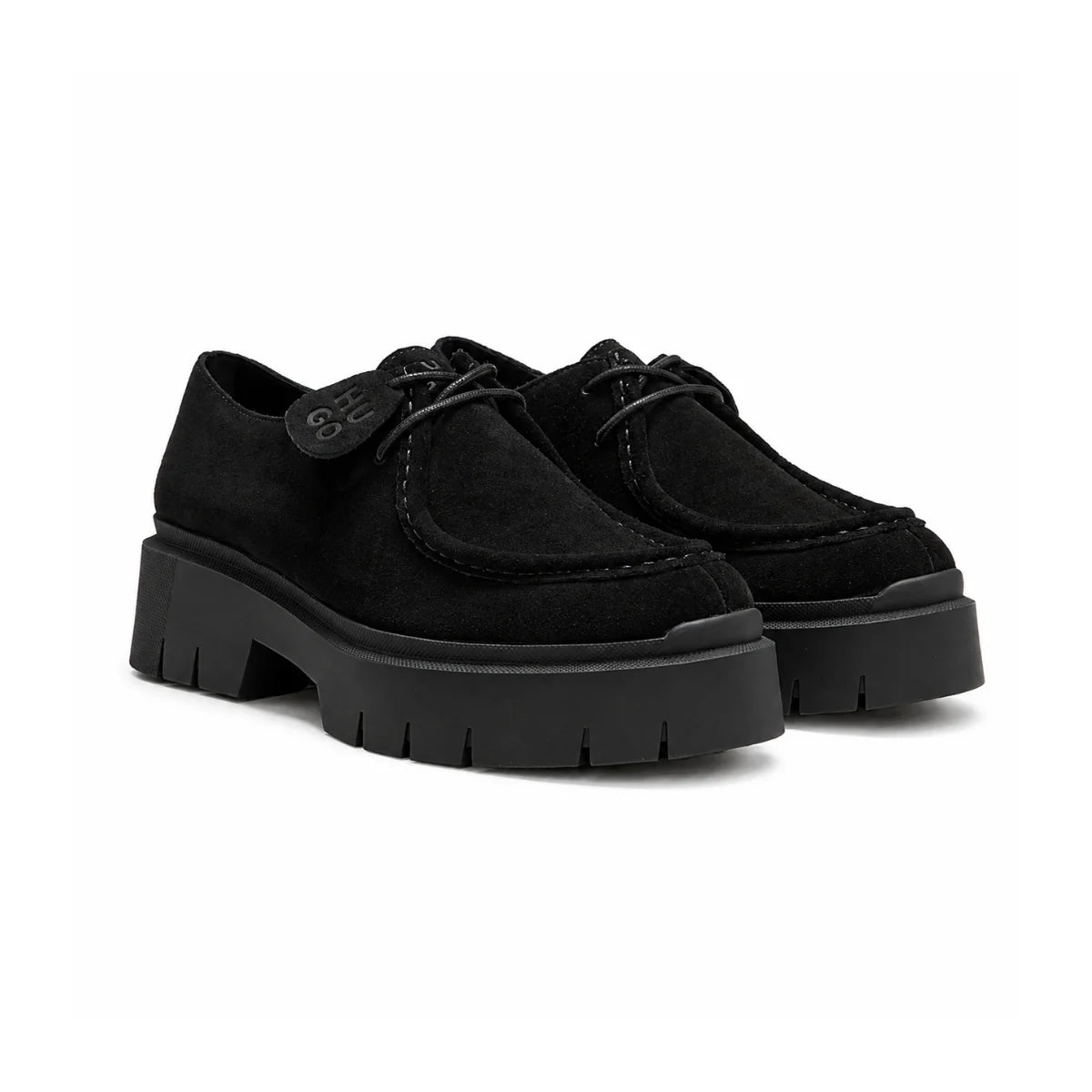 HUGO BOSS Derby shoes in suede Loafers Women 50552699 - BLK - Black / 36