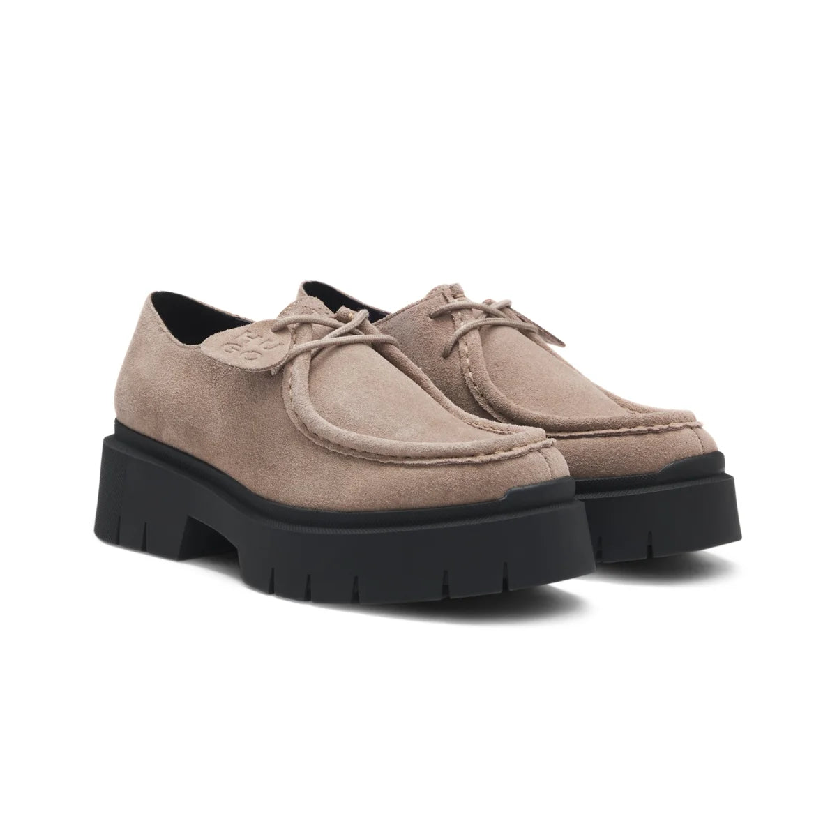 HUGO BOSS Derby shoes in suede Loafers Women 50552699 - DRKBEG - Dark-Beige / 36
