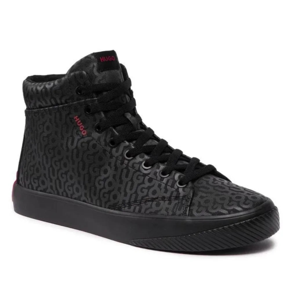 HUGO BOSS Dyer High - Top Mono Trainers Men 50474290 - BLKBLK - 42 / Black/ Black Shoes