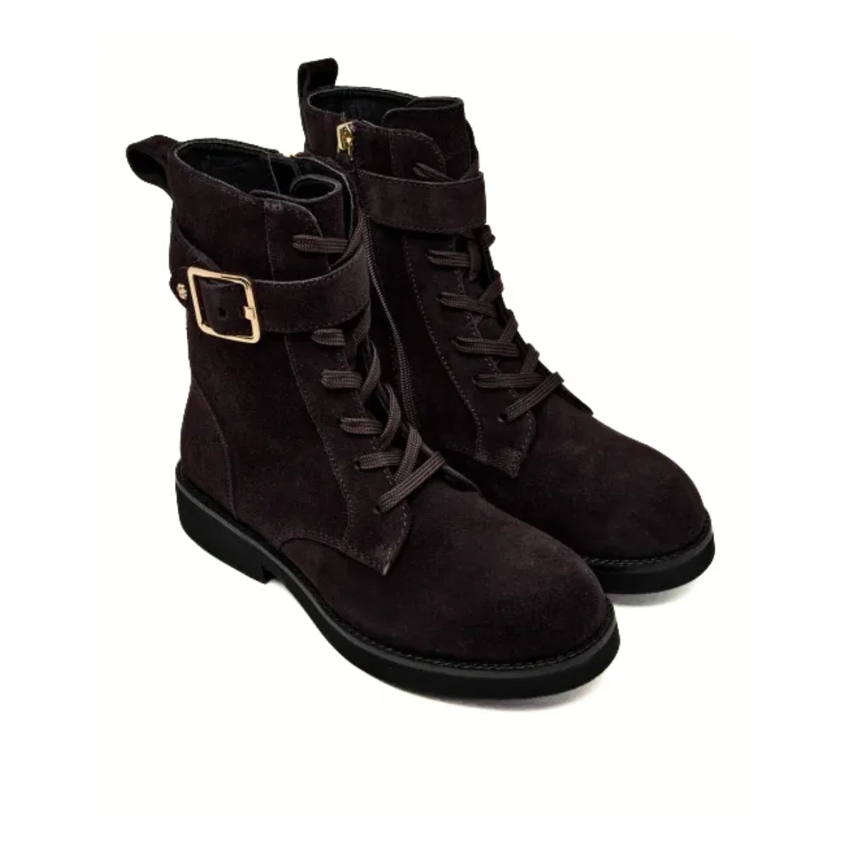 HUGO BOSS Eleri Biker Boots Women 50552772 - DRKBRN
