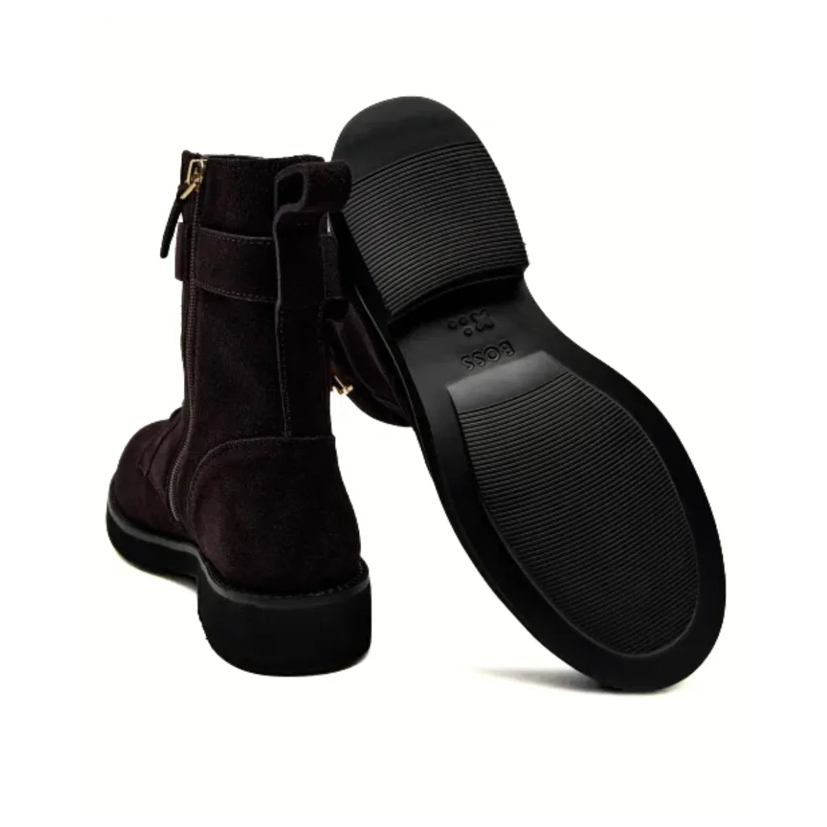 HUGO BOSS Eleri Biker Boots Women 50552772 - DRKBRN