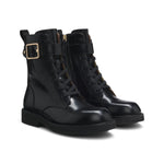 HUGO BOSS Eleri Leather Biker Boots Women 50552772 - BLK - Black / 36