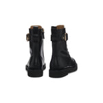 HUGO BOSS Eleri Leather Biker Boots Women 50552772 - BLK