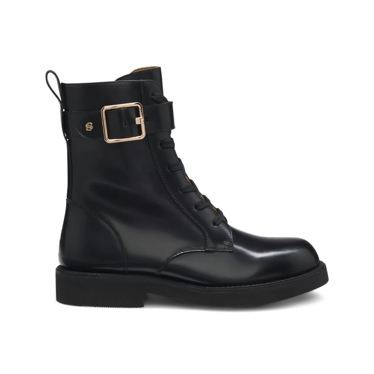 HUGO BOSS Eleri Leather Biker Boots Women 50552772 - BLK
