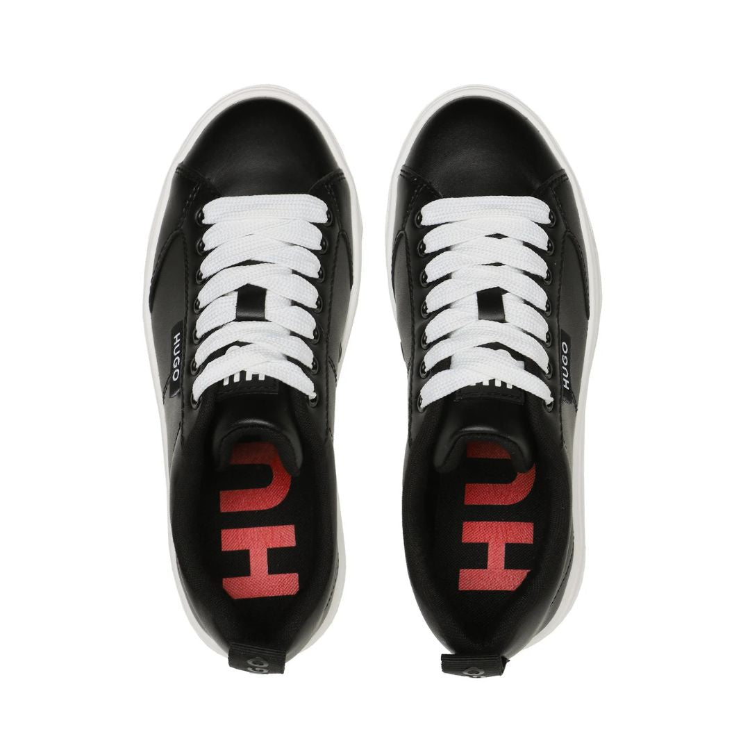 HUGO BOSS Lyssa Platform Logo Flag Signature Details Trainers 50498658-BLK