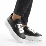 HUGO BOSS Lyssa Platform Logo Flag Signature Details Trainers 50498658-BLK