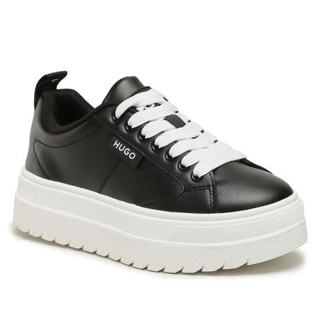 HUGO BOSS Lyssa Platform Logo Flag Signature Details Trainers 50498658-BLK