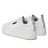 HUGO BOSS Lyssa Platform Logo Flag Signature Details Trainers 50513340-WHT