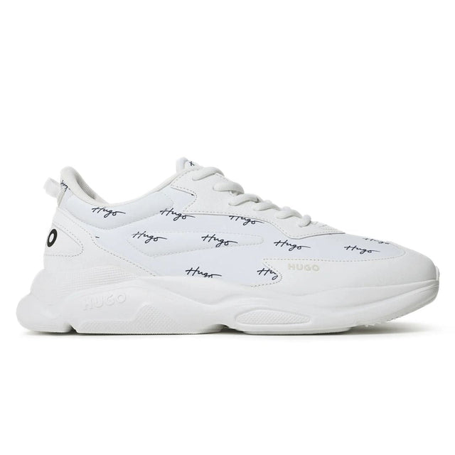 HUGO BOSS Mixed Material Lace-Up Trainers 50492889-WHT - 39 / White