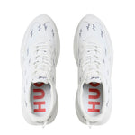 HUGO BOSS Mixed Material Lace-Up Trainers 50492889-WHT