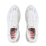 HUGO BOSS Mixed Material Lace-Up Trainers 50492889-WHT