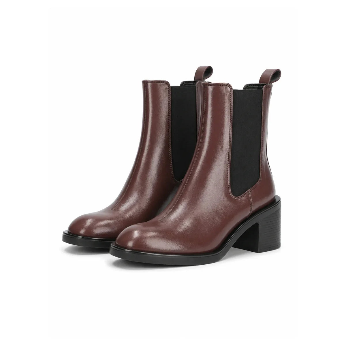 HUGO BOSS Nalie Leather Biker Boots Women 50552697 - BUR - Burgundy / 36