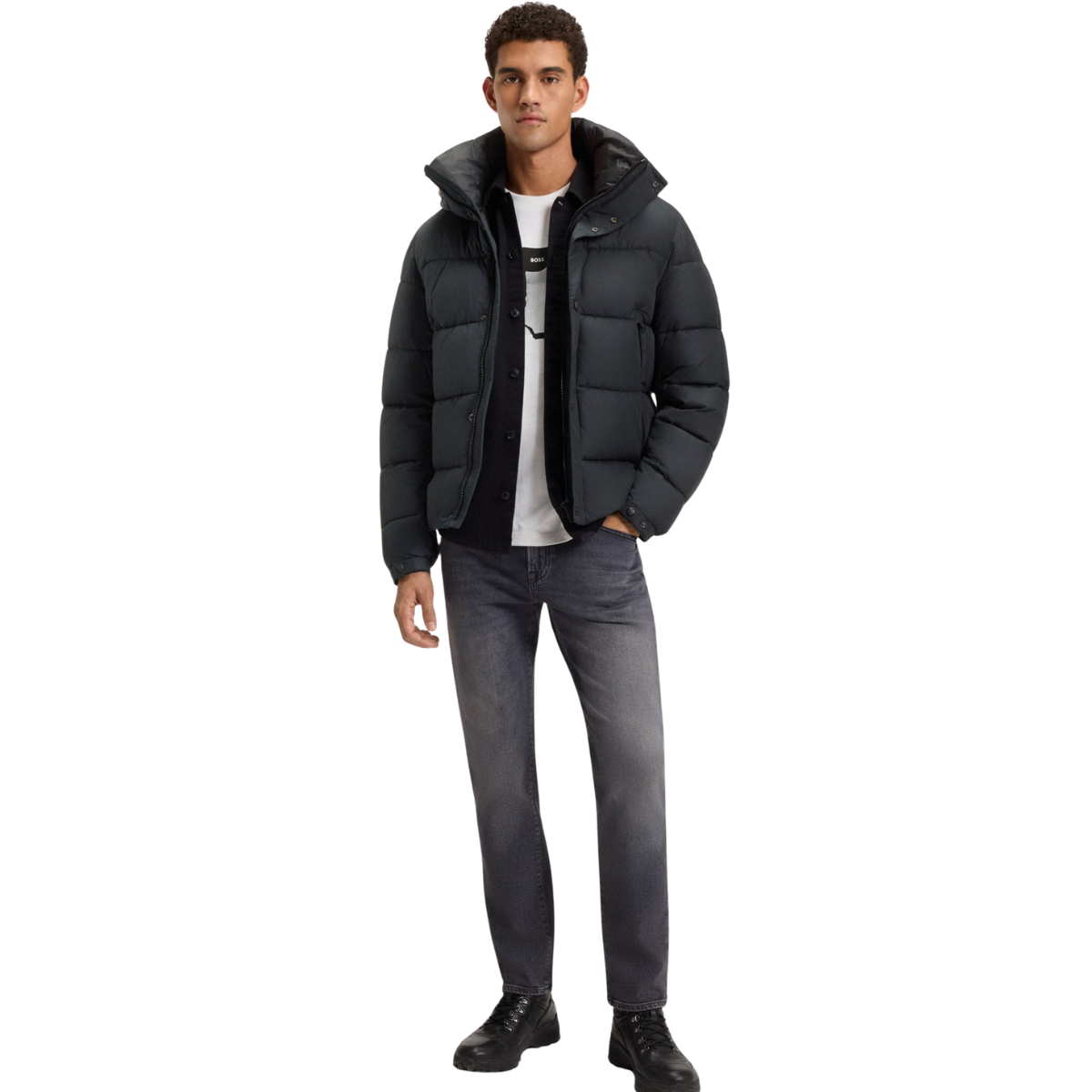 HUGO BOSS Omaris Regular Fit Puffer Jacket Men - BLK