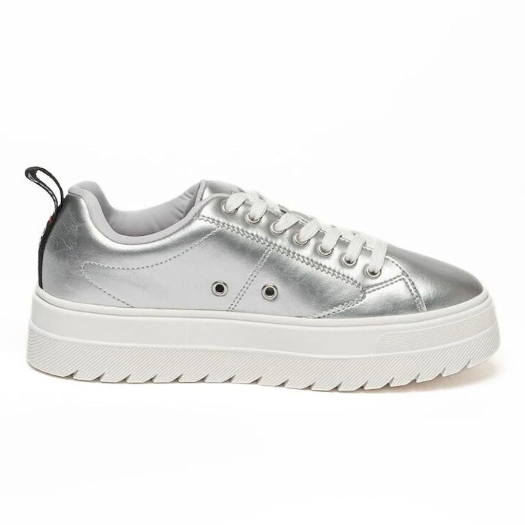 HUGO BOSS Platform Logo Flag Signature Details Trainers 50517166-SLV