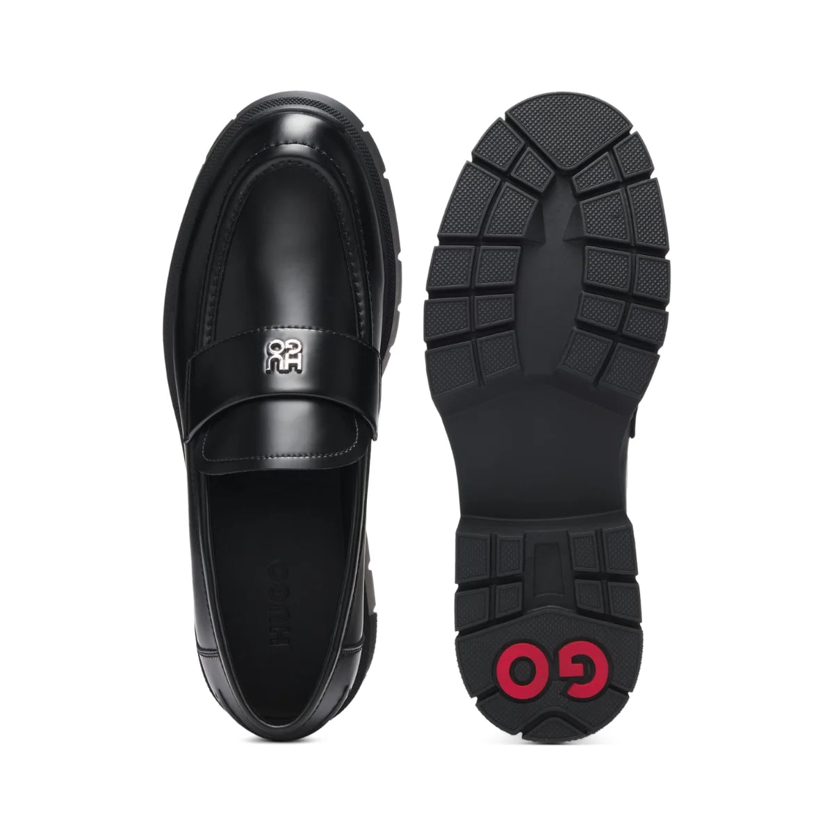 HUGO BOSS Stacked-logo Loafers Women 50548194 - BLK