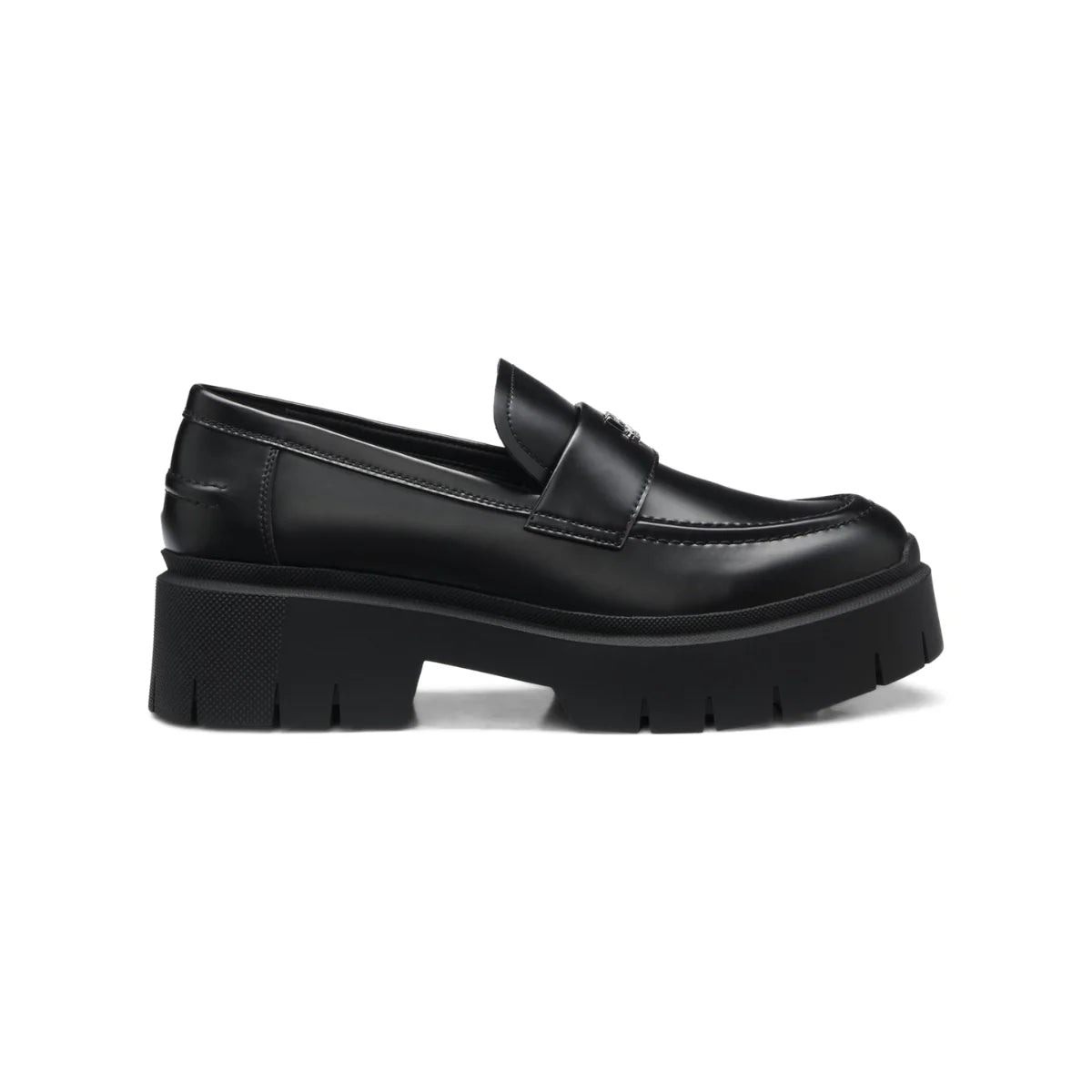 HUGO BOSS Stacked-logo Loafers Women 50548194 - BLK