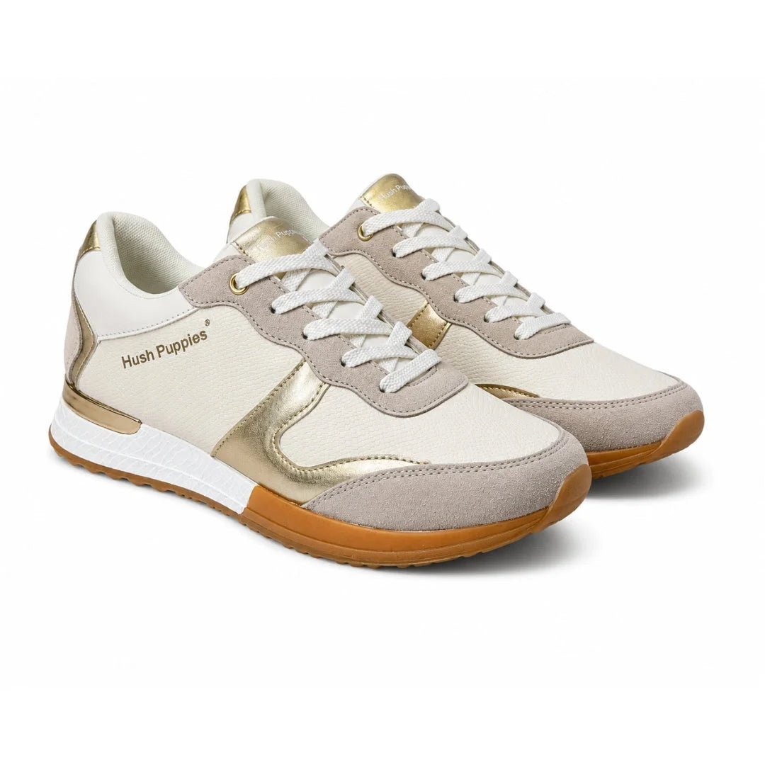 Hush Puppies Fashion Sneakers Women C72572C-WHTGLD - White / 36