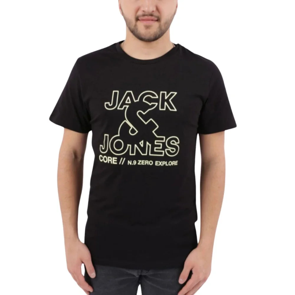 Jack & Jones Crew Neck Logo T-Shirt Men - Black / L