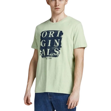 Jack & Jones Originals Crew Neck Graphic Logo T-Shirt Men - Light Green / M