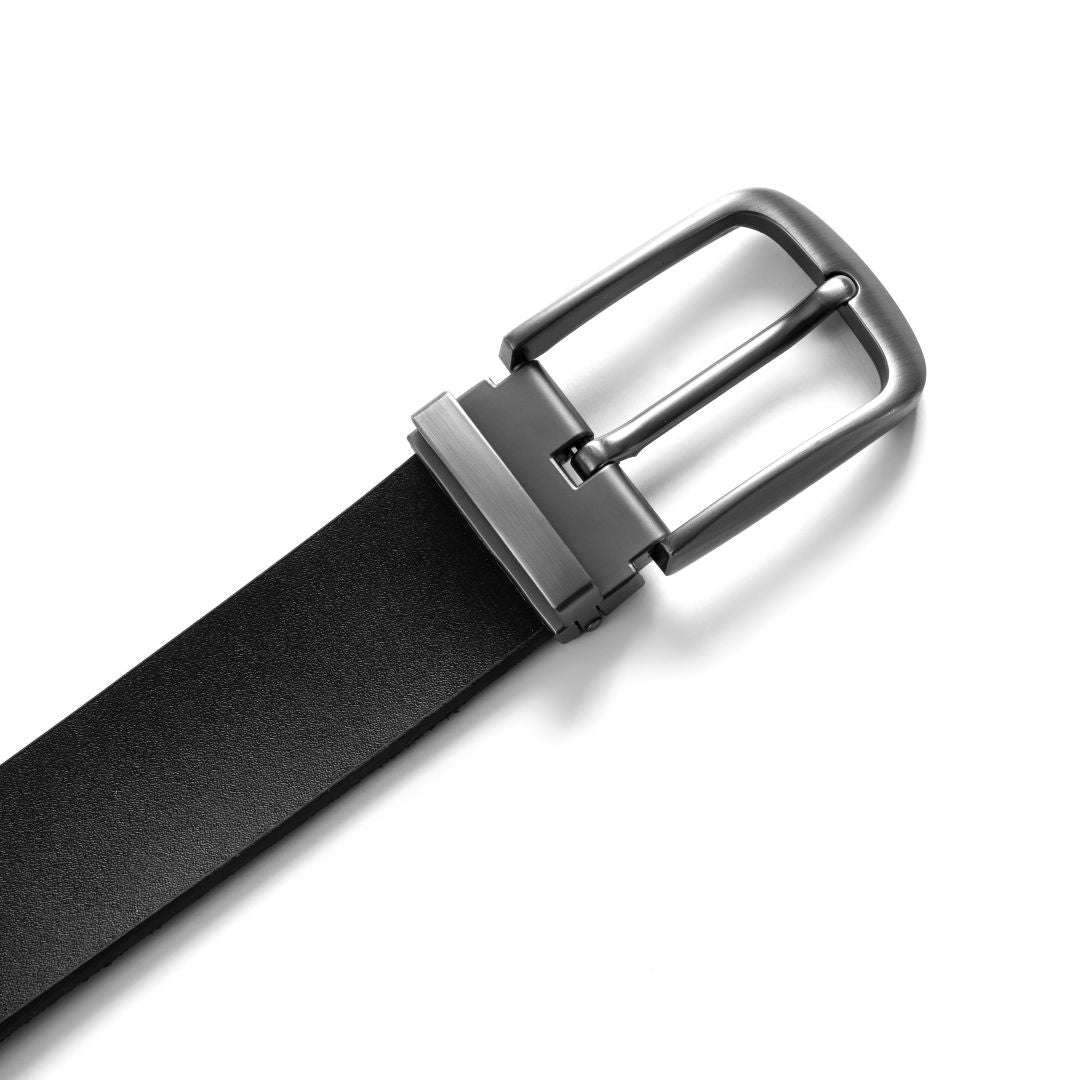 JLOOD Causal Jeans Leather Belts Men - Black / One size