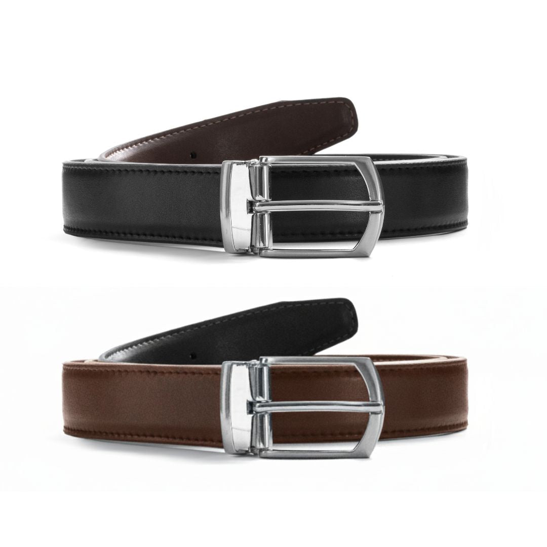 JLOOD Classic Reversible Leather Belts Men - Multi / One size