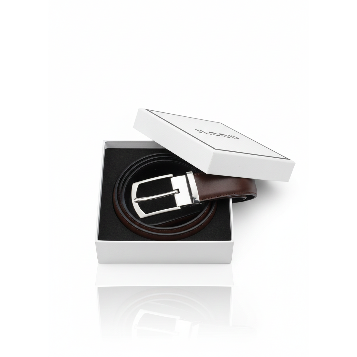 JLOOD Classic Reversible Leather Belts Men - Multi / One size