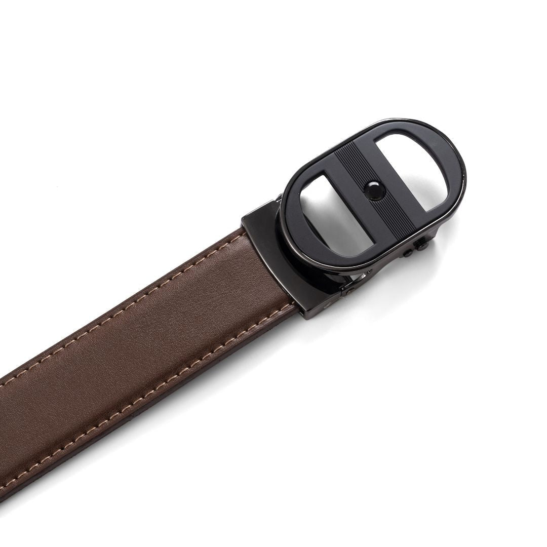 JLOOD Ratchet Leather Belts Men - R01