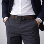 JLOOD Ratchet Leather Belts Men - R01