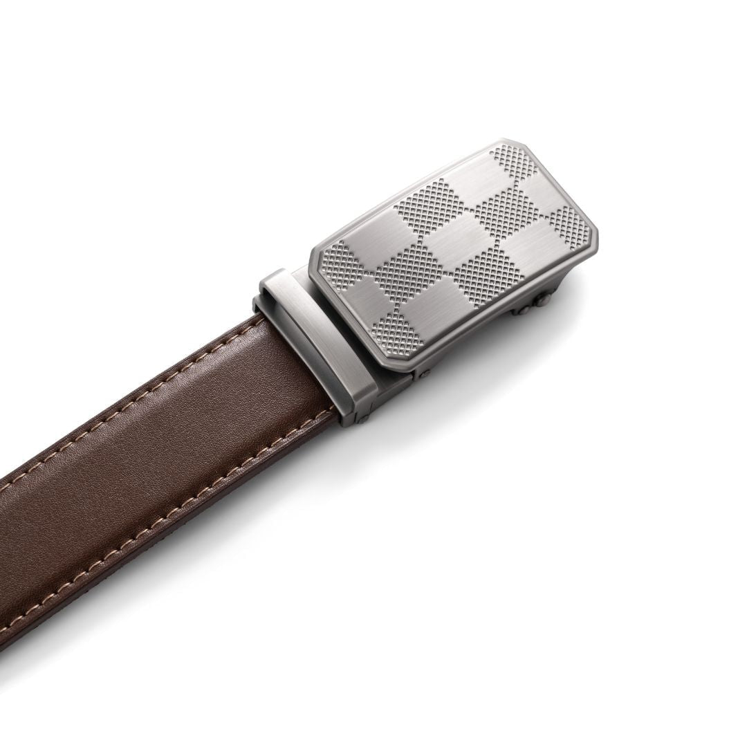 JLOOD Ratchet Leather Belts Men - R02