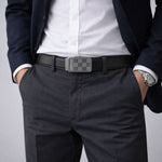 JLOOD Ratchet Leather Belts Men - R02
