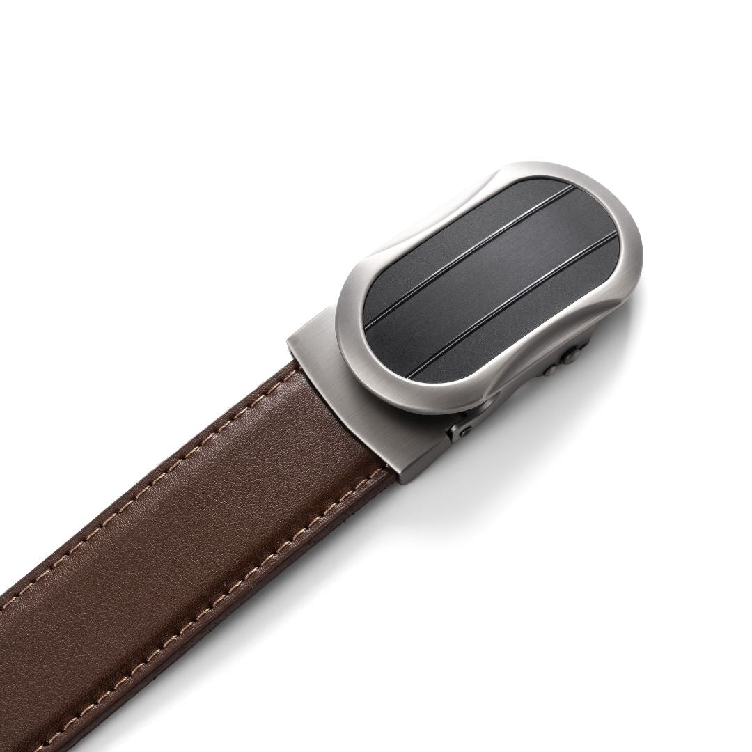 JLOOD Ratchet Leather Belts Men - R03