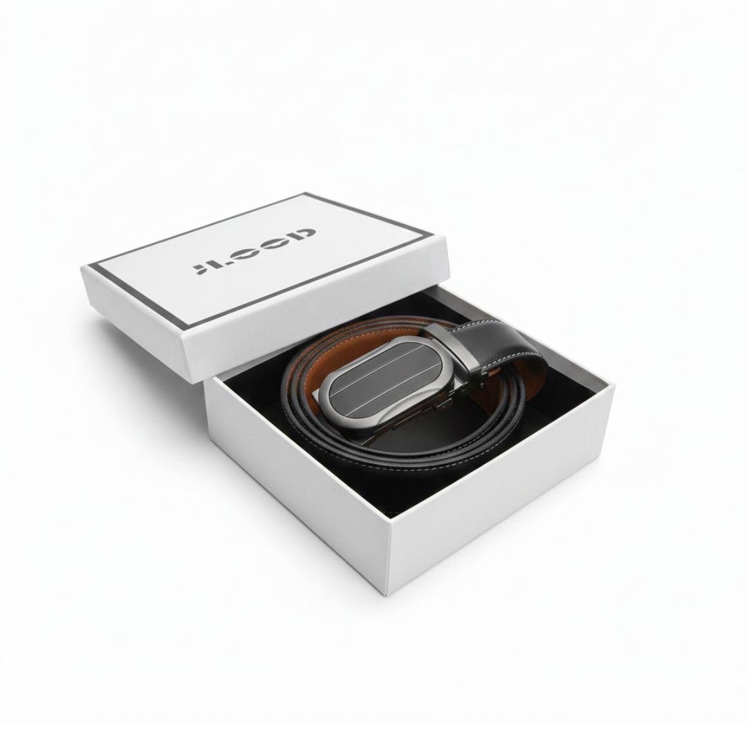 JLOOD Ratchet Leather Belts Men - R03