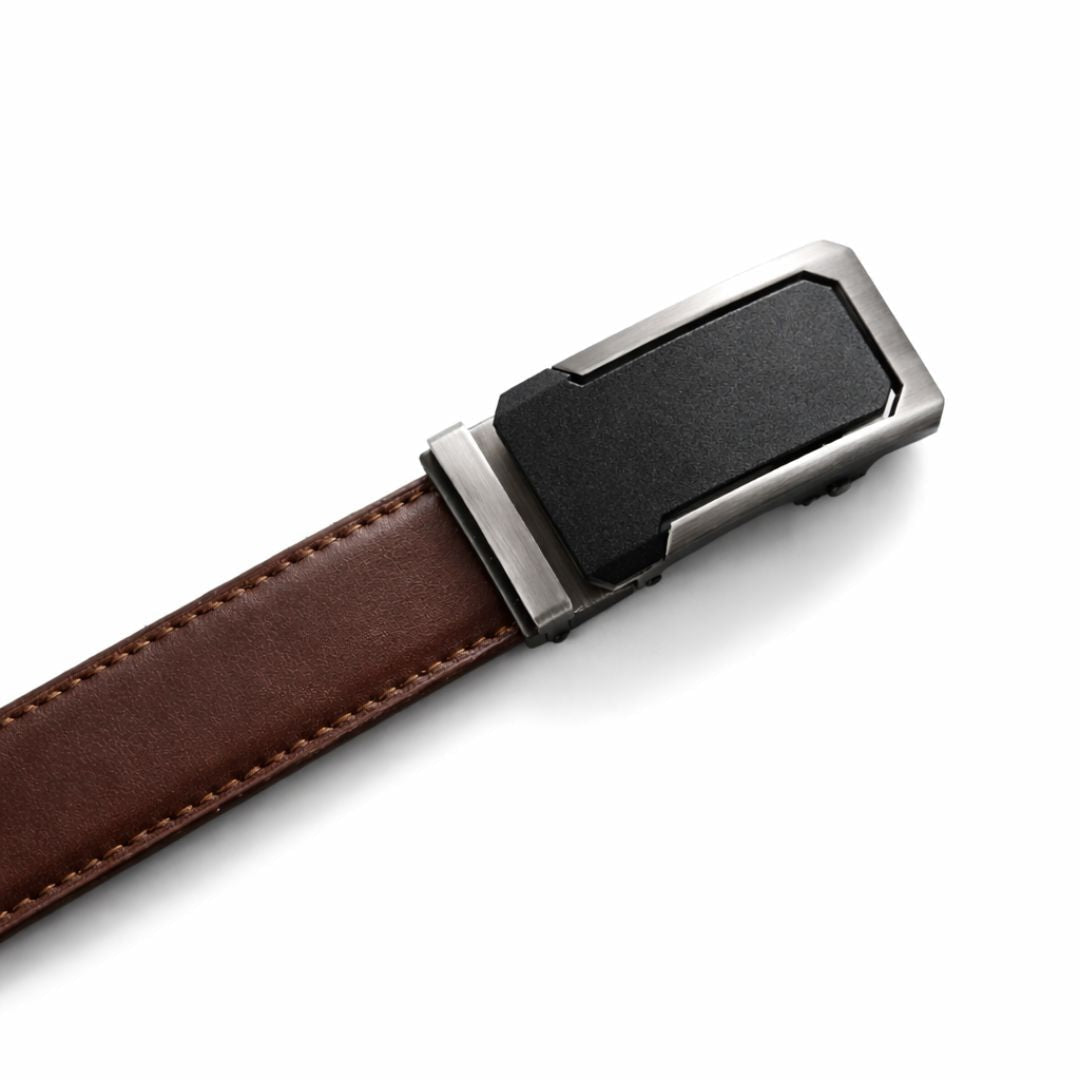 JLOOD Ratchet Leather Belts Men - R04