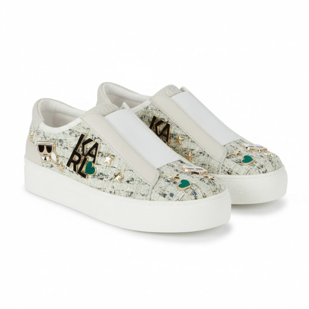KARL LAGERFELD PARIS Caitie slip-on Sneakers Women - BEGMNT - Beige-Mint / 35