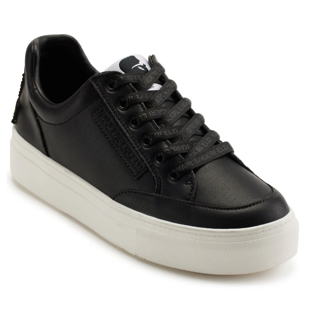 KARL LAGERFELD PARIS Calico Patch Lace Up Sneakers Women - BLK