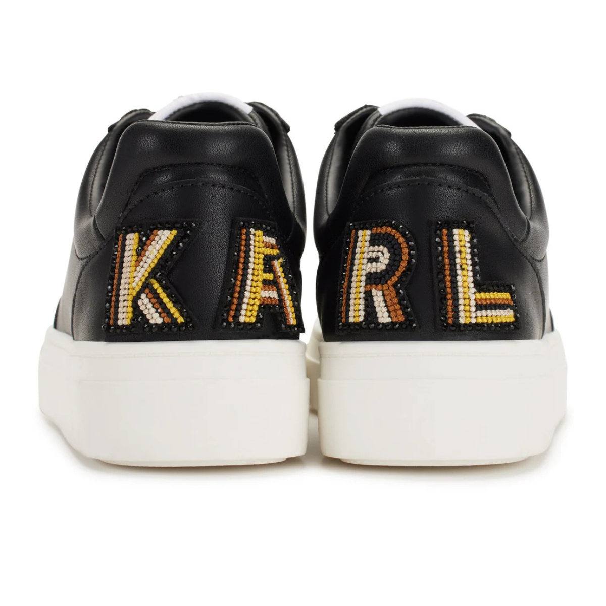 KARL LAGERFELD PARIS Calico Patch Lace Up Sneakers Women - BLK