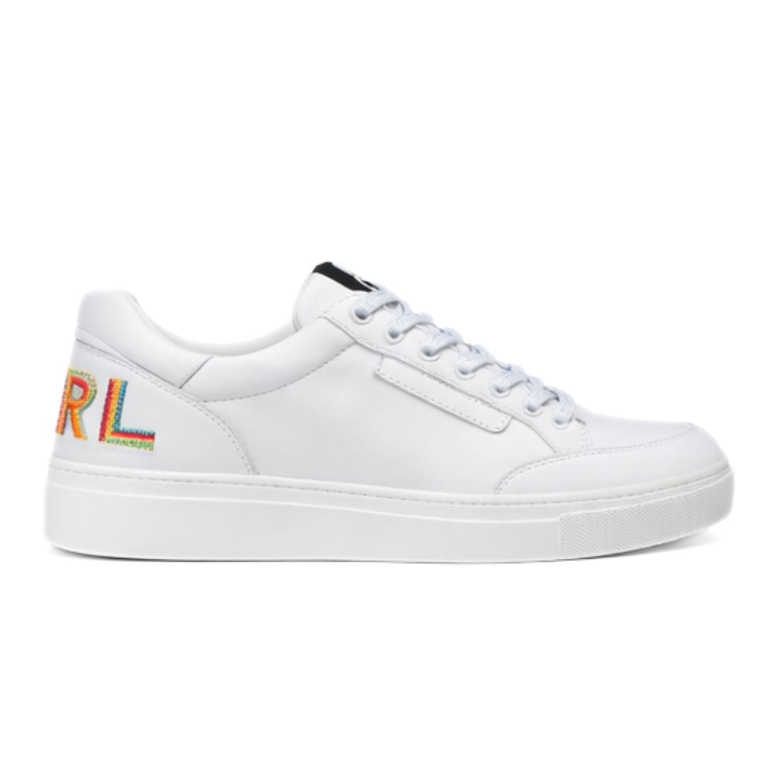 KARL LAGERFELD PARIS Calico Patch Lace Up Sneakers Women - WHT - White / 35