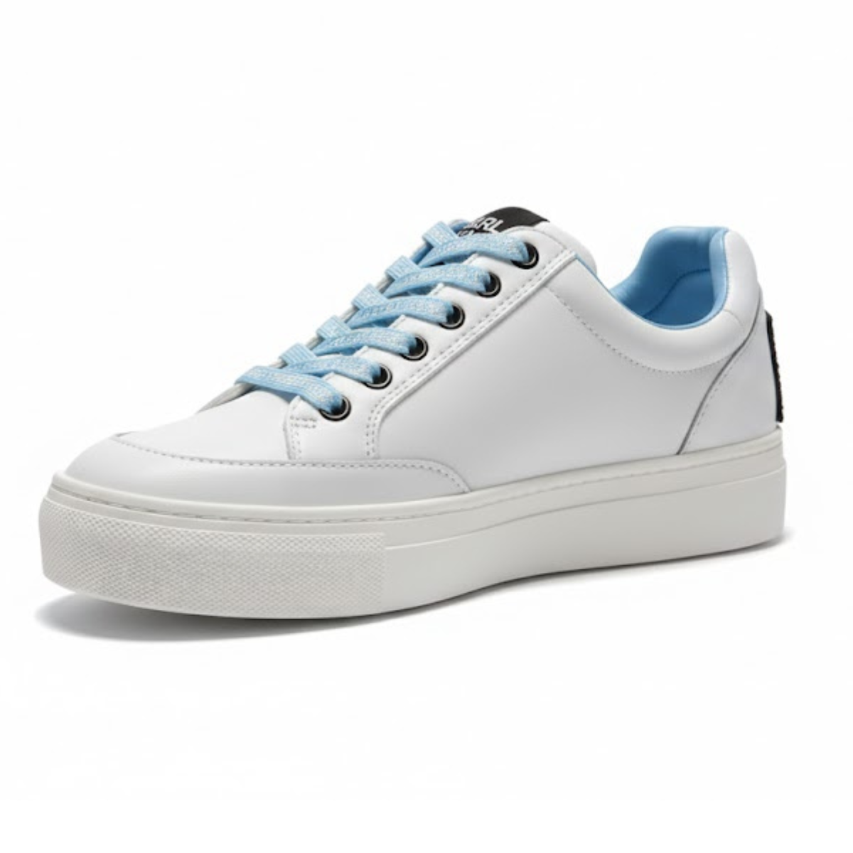 KARL LAGERFELD PARIS Calico Patch Lace Up Sneakers Women - WHTBLU