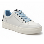 KARL LAGERFELD PARIS Calico Patch Lace Up Sneakers Women - WHTBLU