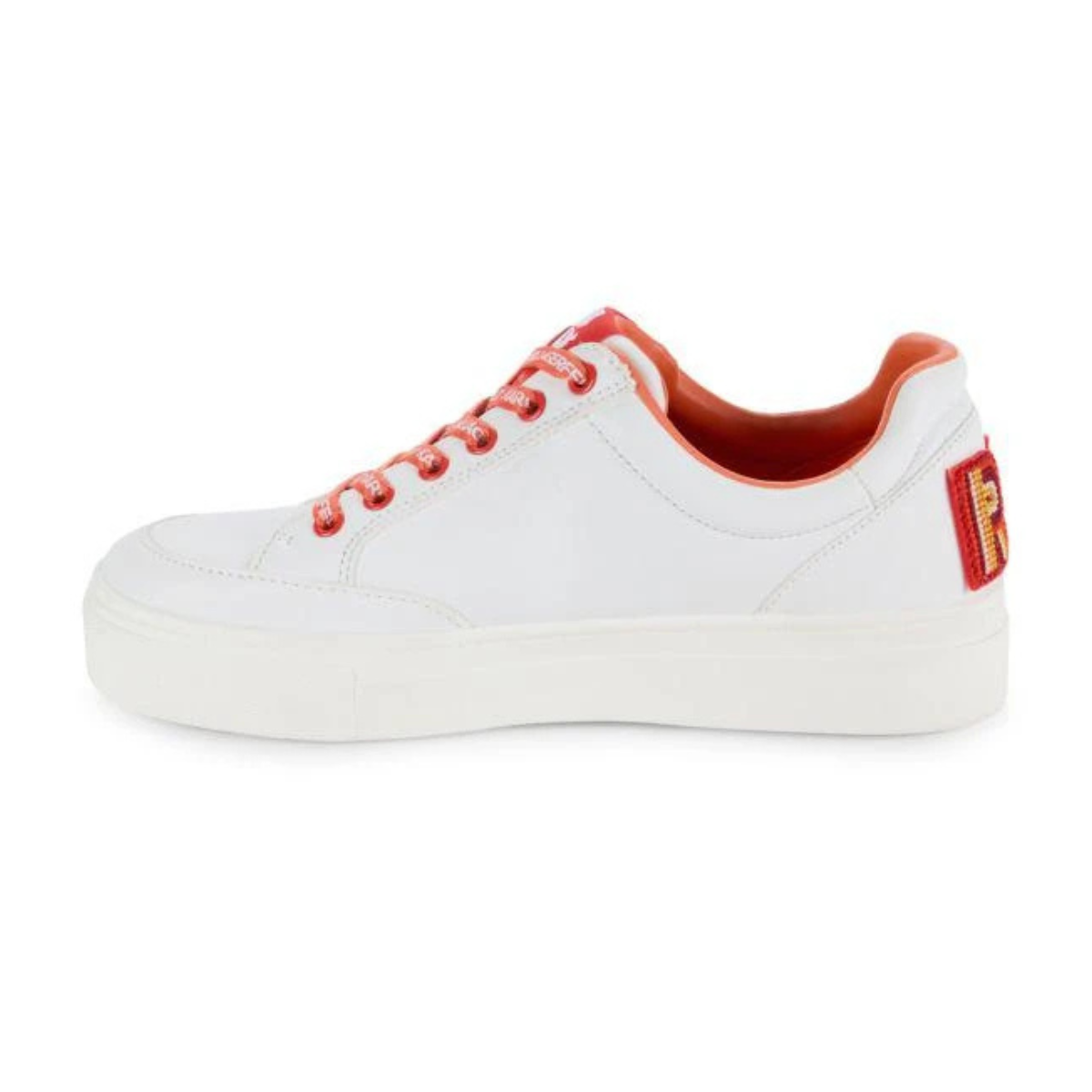 KARL LAGERFELD PARIS Calico Patch Lace Up Sneakers Women - WHTORG