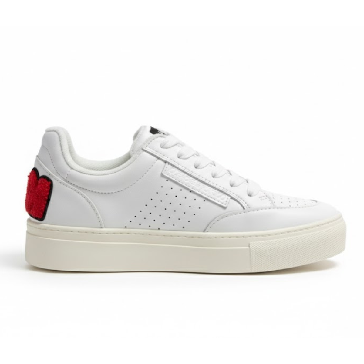 KARL LAGERFELD PARIS Calico2 Patch Lace Up Sneakers Women - WHT