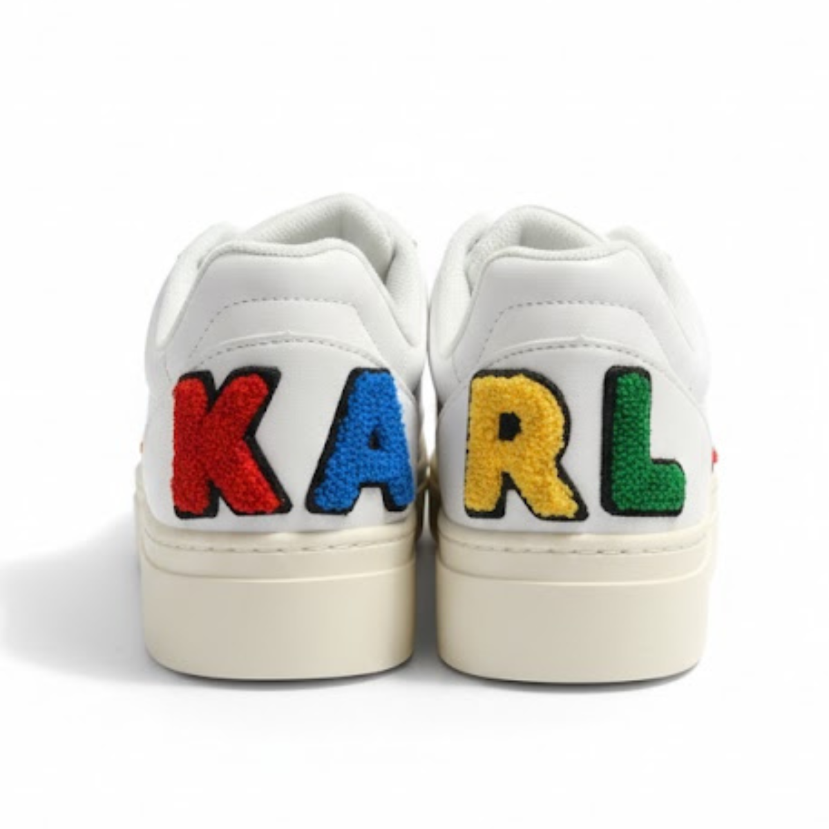 KARL LAGERFELD PARIS Calico2 Patch Lace Up Sneakers Women - WHT