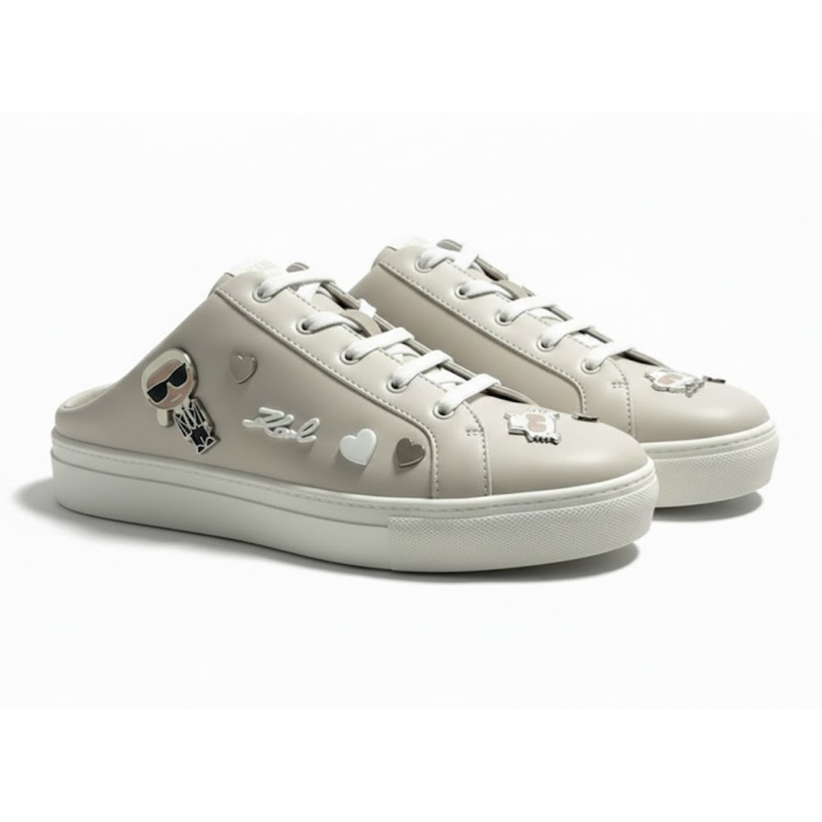 KARL LAGERFELD PARIS Cambria Slip-On Sneakers Women - BEG - Beige / 35