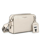 Karl Lagerfeld Paris Camera Crossbody Bag with Karl Character Charm – BEG - Beige